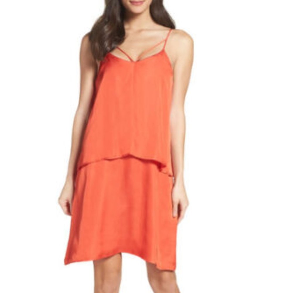 NWT 19 Cooper Washed Satin Shift Dress S